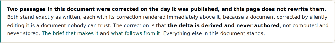 A correction notice rendered above the passage it corrects