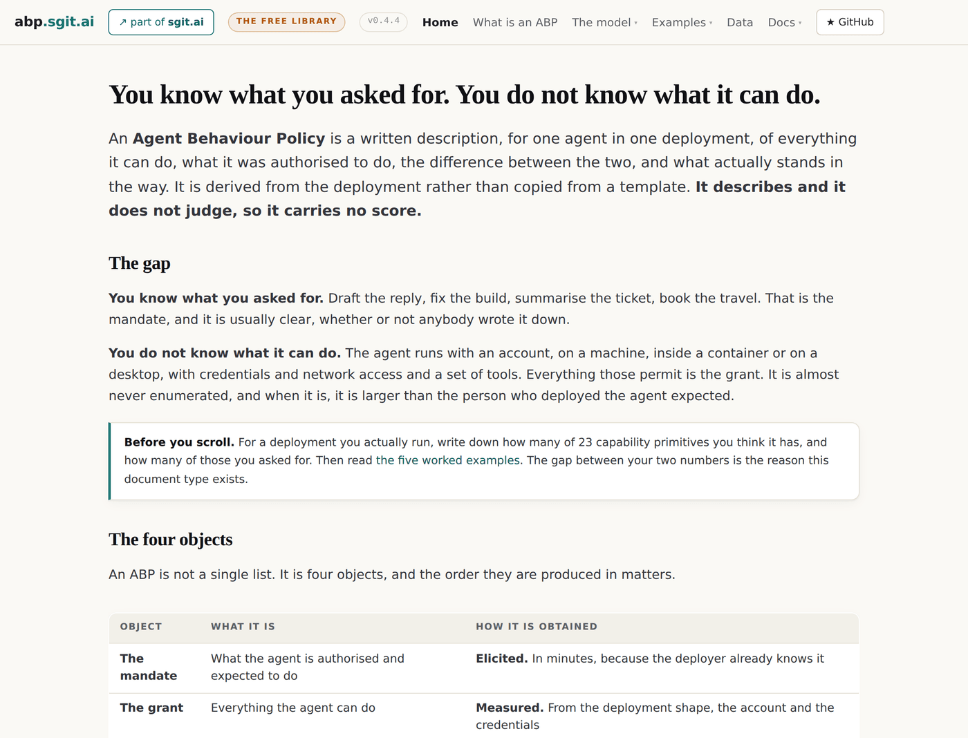 The home page of abp.sgit.ai at v0.4.4